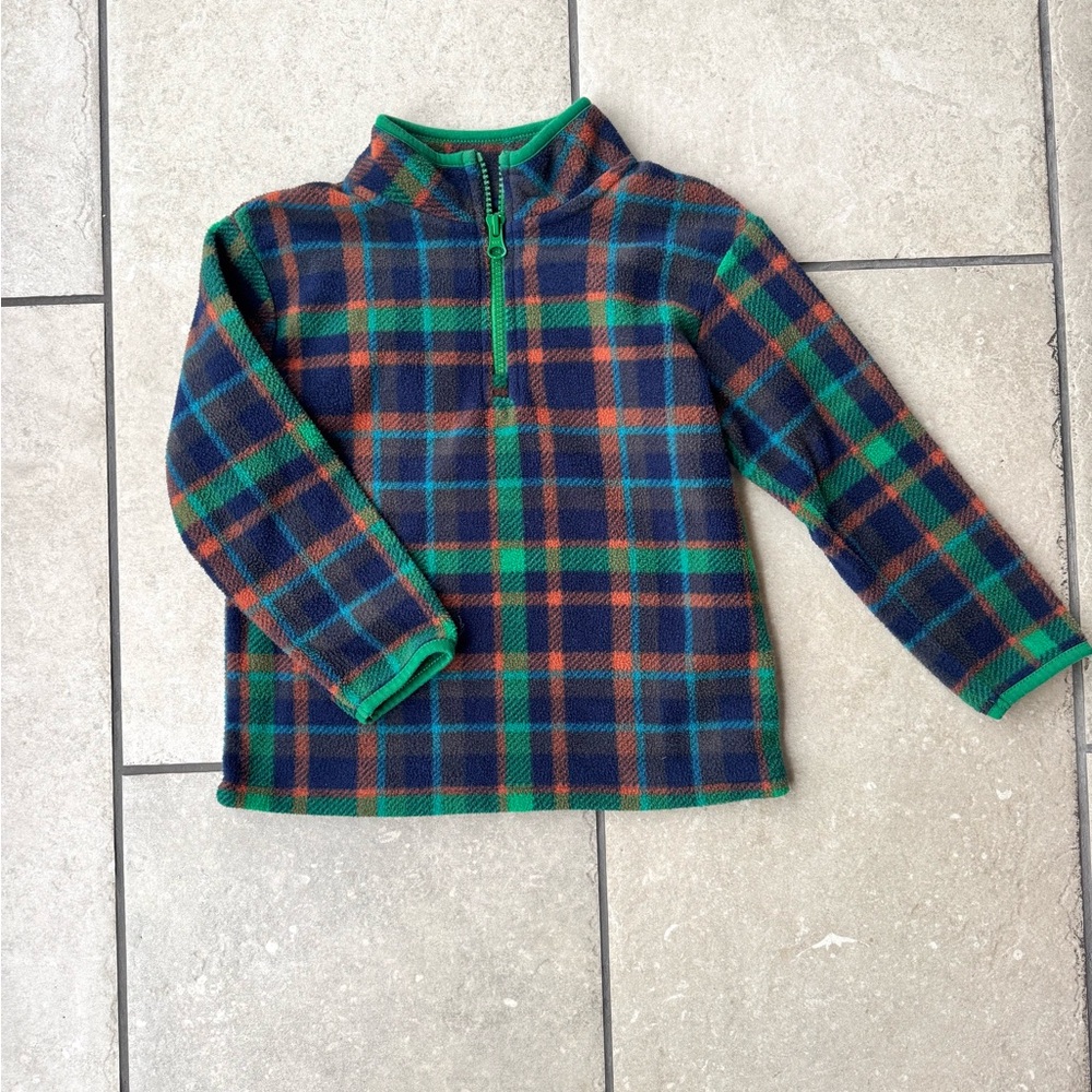 ❌SOLD❌ Cat & Jack Plaid Fleece Half Zip Pullover